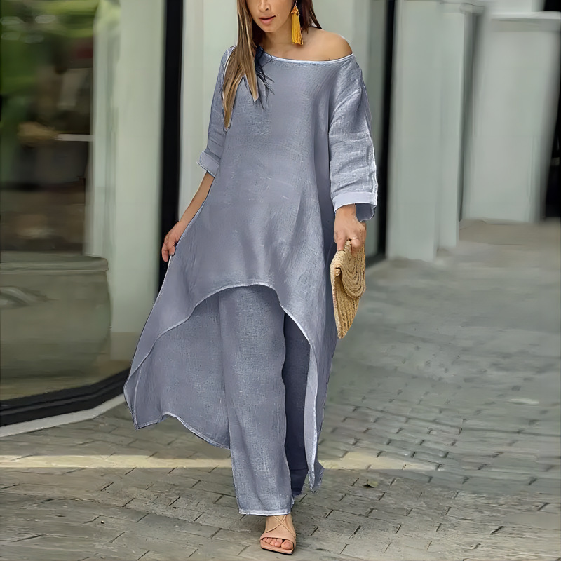 Damen Zweiteiler-Set mit Langa – Linen Pant Wide Bewertung und Preis