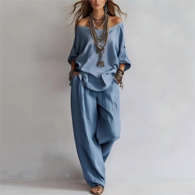 Sommer Neues Lässiges Zweiteil – Linen Pant Wide Bewertung und Preis