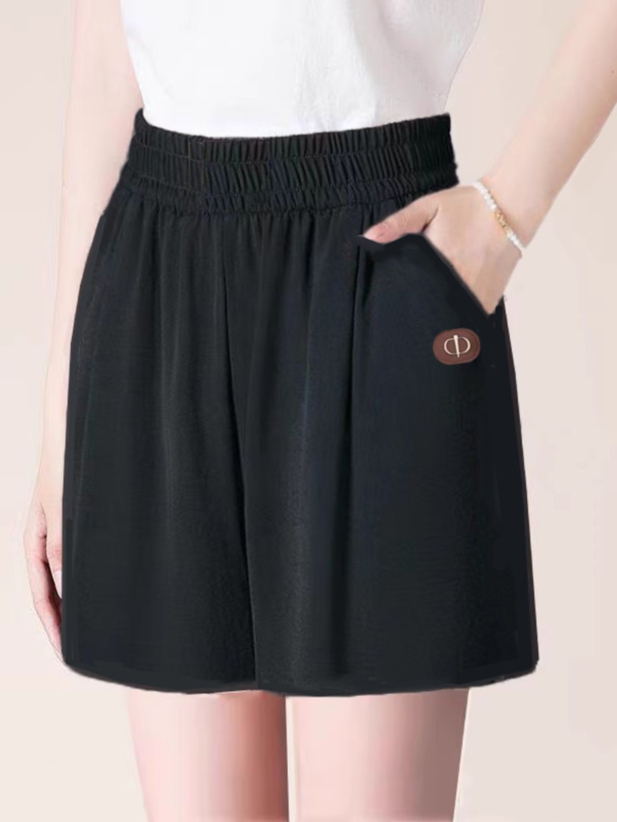 Damen-Shorts mit hoher Taille  – Linen Pant Wide Bewertung und Preis