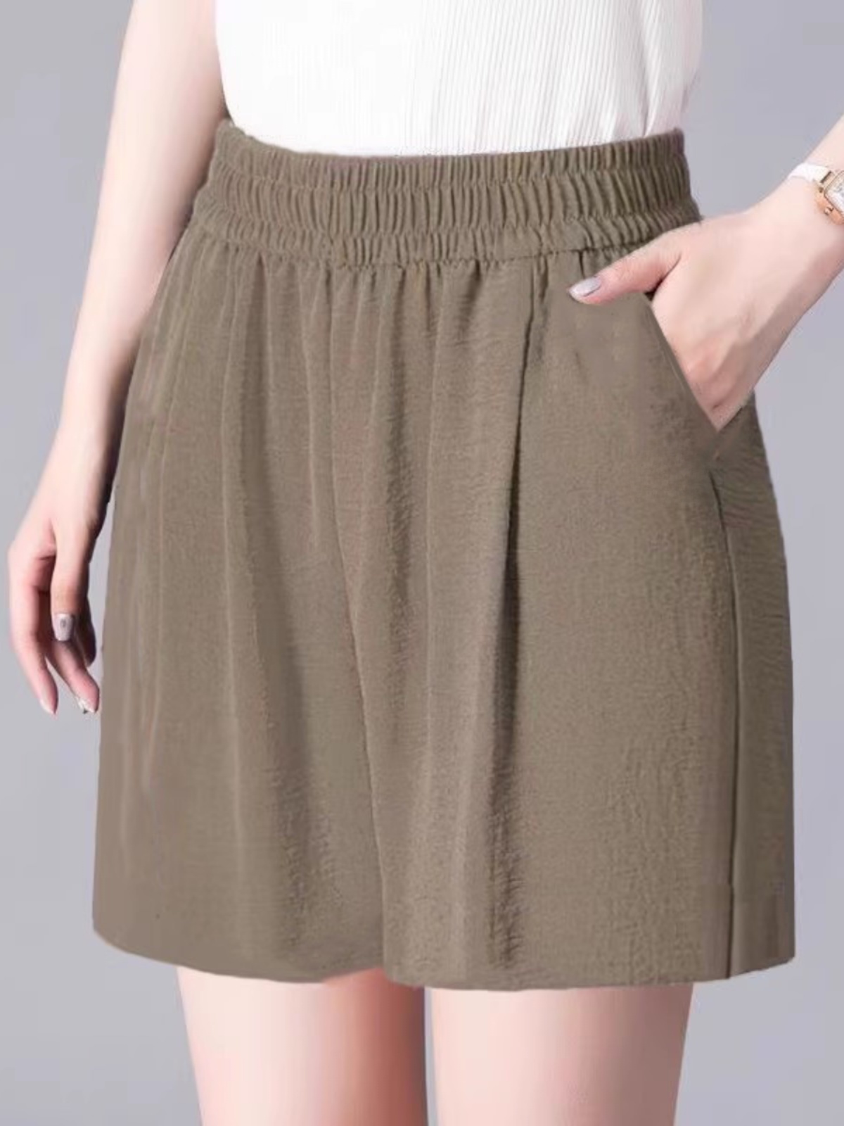 Damen-Shorts mit hoher Taille  – Linen Pant Wide Bewertung und Preis