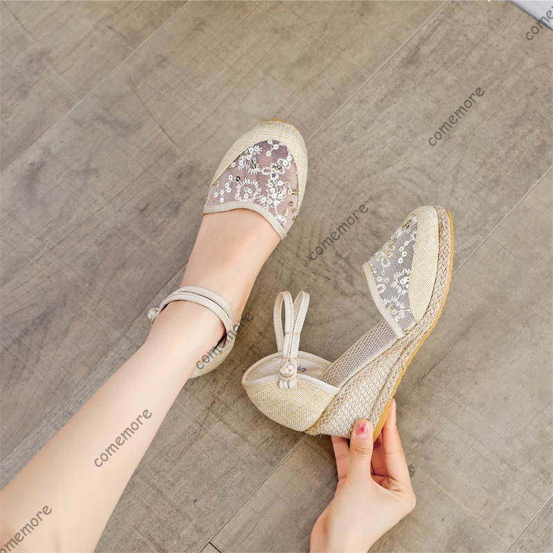Damen-Sandalen mit Spitze und  – Wedge Espadrille Women Bewertung und Preis